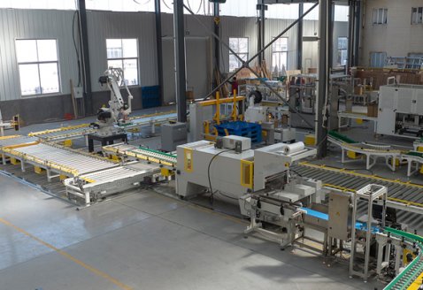 燃料棒自動(dòng)套膜收縮碼垛包裝線(xiàn)